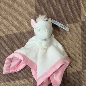 Carter's White and Pink Unicorn Lovey